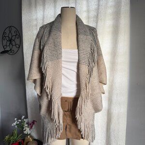 Women's Tan and Cream Cardigan